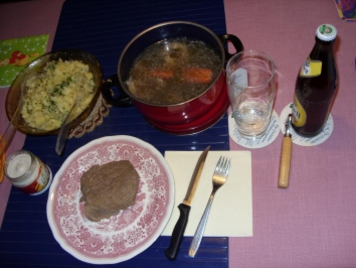 Suppenfleisch mit Meerrettich und bayrischen Kartoffelsalat - Rezept - Bild Nr. 2
