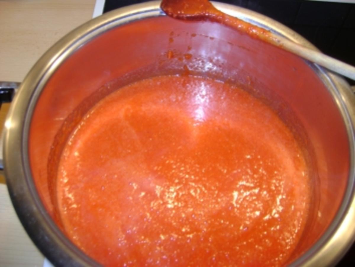 Tomatenketchup mit Tomaten und Zwiebeln frisch - Rezept von chefinmaria