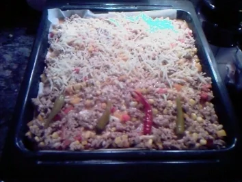 griechischer Fleischkuchen vom Blech - Rezept