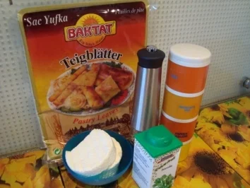 Rezept: Abendbrot - Yufkarollen mit Ziegenkäse Bild Nr. 2 Abendbrot - Yufkarollen mit Ziegenkäse - Rezept - Bild Nr. 2