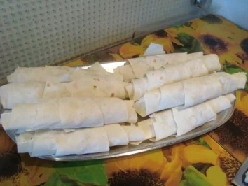 Rezept: Abendbrot - Yufkarollen mit Ziegenkäse Bild Nr. 3 Abendbrot - Yufkarollen mit Ziegenkäse - Rezept - Bild Nr. 3