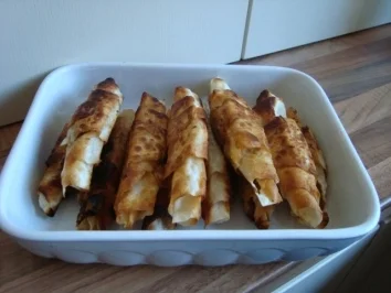 Rezept: Abendbrot - Yufkarollen mit Ziegenkäse Abendbrot - Yufkarollen mit Ziegenkäse - Rezept