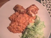 Rezept: Backhuhn mit Pesto rosse Backhuhn mit Pesto rosse - Rezept