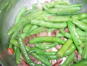 einfache Speckbohnen - Rezept