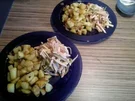 Rezept: "HAUPTGERICHT" Bratkartoffeln mit Wurstsalat "HAUPTGERICHT" Bratkartoffeln mit Wurstsalat - Rezept
