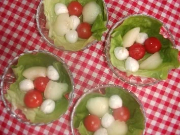Mozzarella-Melonen-Schalen - Rezept