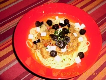 Rezept: Geschnetzeltes `Griechischer Style` Geschnetzeltes `Griechischer Style` - Rezept