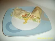 Rezept: Crepes mit Hรคhnchenbrust, Eisbergsalat und Mais Crepes mit Hรคhnchenbrust, Eisbergsalat und Mais - Rezept