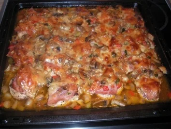 Rezept: Ofenschnitzel mit Gemüse Ofenschnitzel mit Gemüse - Rezept