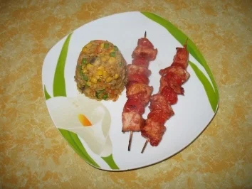 Rezept: Pikante Tomaten-Hähnchen-Spieße Pikante Tomaten-Hähnchen-Spieße - Rezept