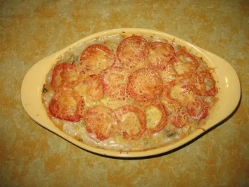 Nudelauflauf mit Garnelen und Thunfisch - Rezept