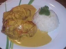 Rezept: Schweinesteak mit fruchtiger Curry-Rahm-Soße Schweinesteak mit fruchtiger Curry-Rahm-Soße - Rezept