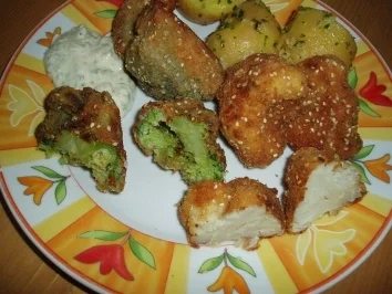 Rezept: Brokkoli u. Karfiol paniert Brokkoli u. Karfiol paniert - Rezept
