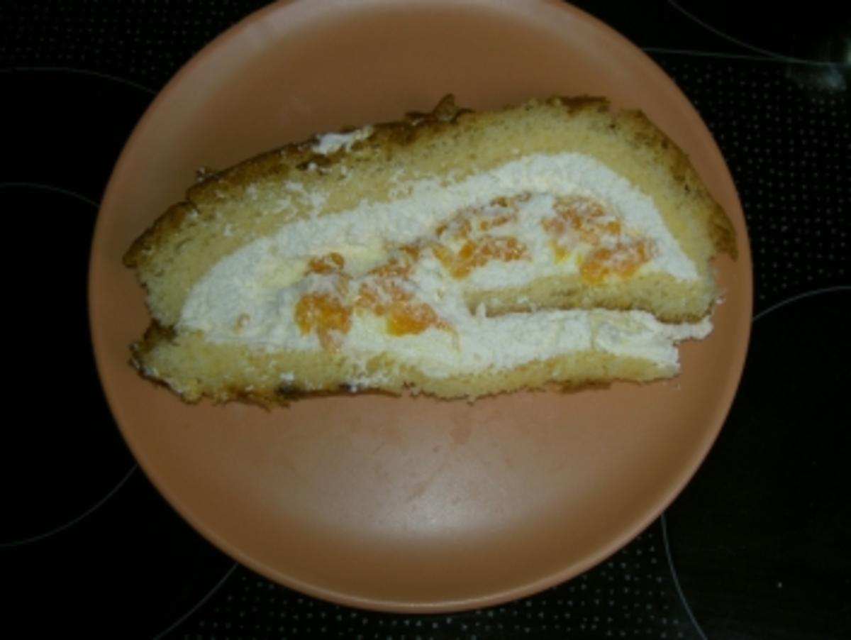 Torte  -  feine Bisquitrolle - Rezept