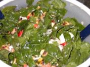 Spinatsalat mit Schafskäse - Rezept