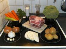 Schweinebraten  (für Anfänger) mit Broccoli und Kartoffeln - Rezept
