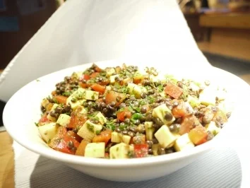 Schwarzer Linsensalat - Rezept