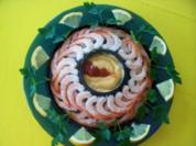 Rezept: VORSPEISE: Garnelen-Platte mit Dip VORSPEISE: Garnelen-Platte mit Dip - Rezept