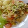 Schnitzel mit Gemüsesoße - Rezept