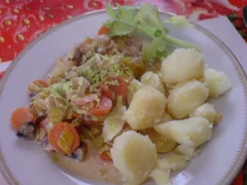 Schnitzel mit Gemüsesoße - Rezept - Bild Nr. 2