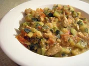 Cremige Gemüse-Puten-Rahm Pfanne - Rezept