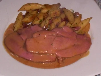 Kasselerbraten von der Pute mit Kräuter-Schupfnudeln - Rezept