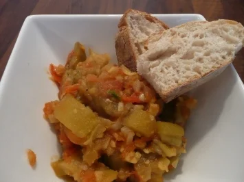 Scharfes Auberginen-Curry - Rezept