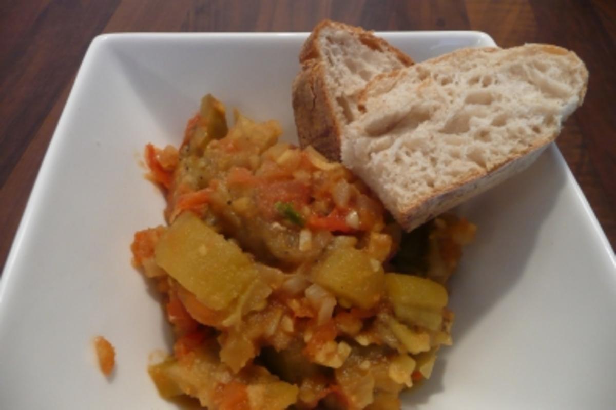 Scharfes Auberginen-Curry - Rezept