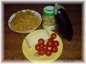 Auberginen, Tomaten und Penne - Rezept