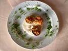 Rezept: Gefüllte Champignons mit Gemüse und Taleggio auf Gorgonzola-Creme Gefüllte Champignons mit Gemüse und Taleggio auf Gorgonzola-Creme - Rezept