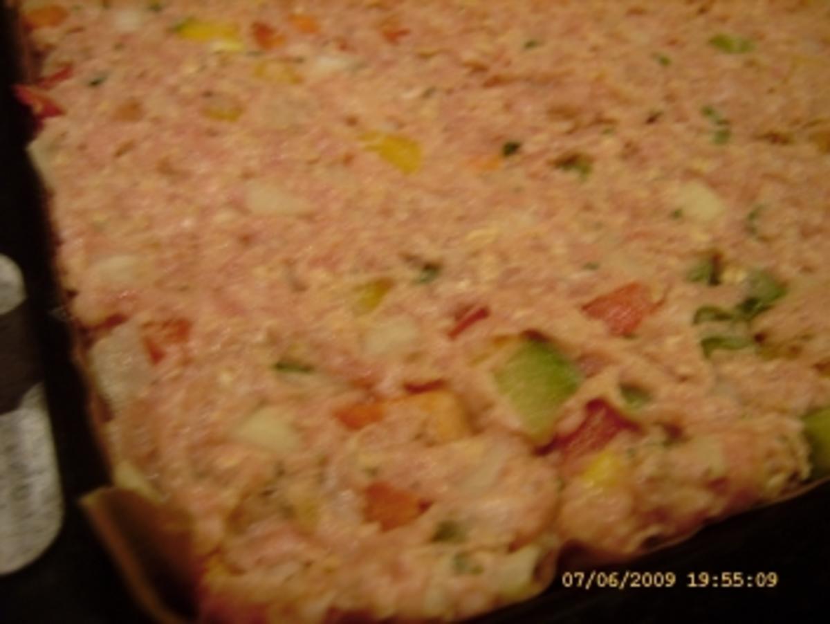 Hackfleischkuchen / Gehacktes - Pizza - Rezept - Bild Nr. 23