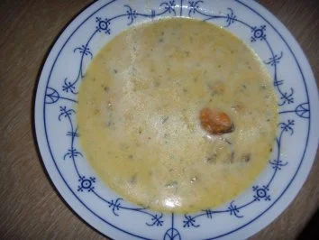 Geschäumtes Muschelsüppchen - Rezept