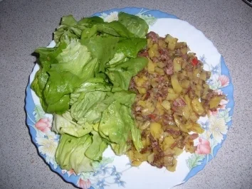 Hauptspeise: Kartoffeln mit Sulzfleisch - Rezept - Bild Nr. 2