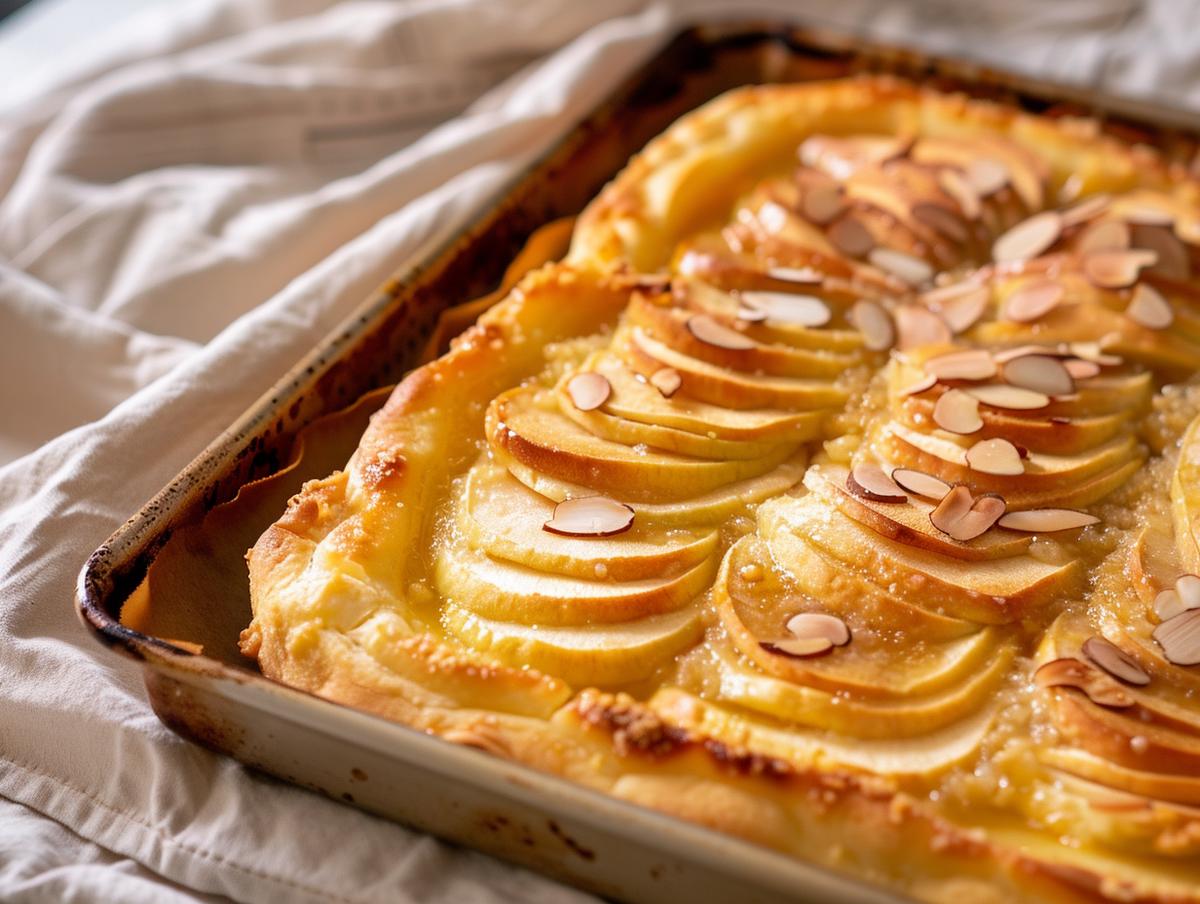 Kuchen : Apfelkuchen mit feinem Marzipan - Guss - Rezept - Bild Nr. 2