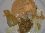 Rezept: Skrei mit Coco Bohnen, Coco Bohnenpüree und geschmortem Fenchel Skrei mit Coco Bohnen, Coco Bohnenpüree und geschmortem Fenchel - Rezept