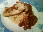 Schnelle Bolognesesoße mit Schnitzel und Spaghetti - Rezept