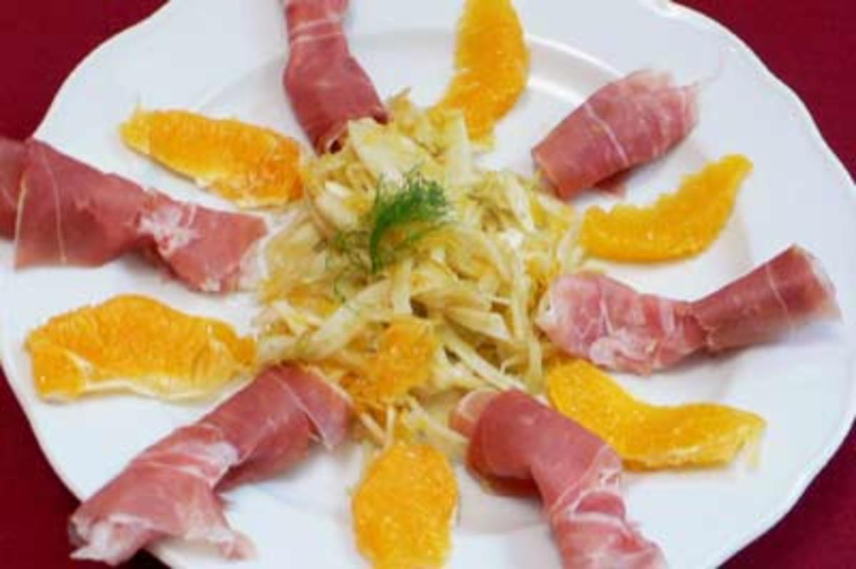 Fenchelsalat mit Orangen und Parmaschinken - Rezept - kochbar.de