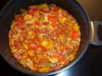 Gaby´s Paprika-Hackfleisch-Pfanne - Rezept