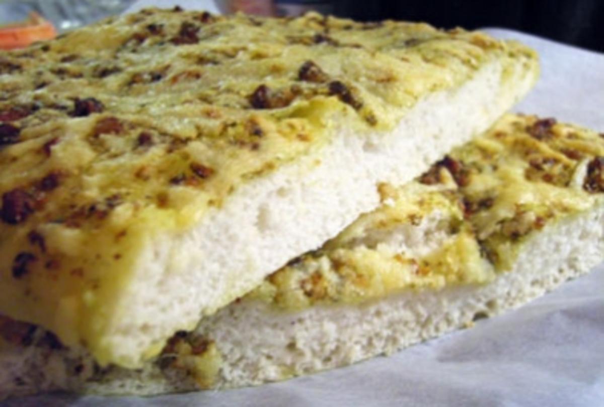Bärlauchpesto-Pizza-Brot - Rezept