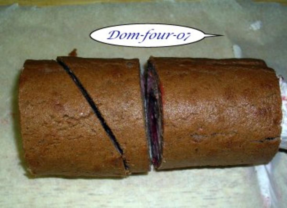 Himbeersahne in Schokoladenroulade - Rezept - Bild Nr. 4