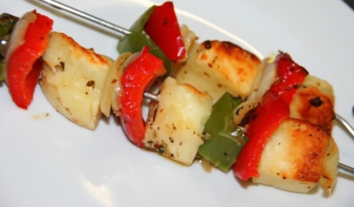 Halloumi Spieße - Rezept