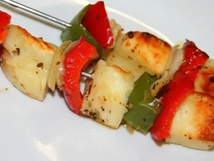Rezept: Halloumi Spieße Halloumi Spieße - Rezept