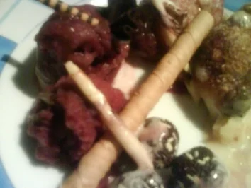 Waldbeeren  Punsch Sorbet mit Armeritter - Rezept