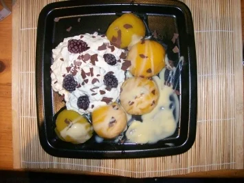 Vanille-Mascarpone-Creme mit Pfirsich - Rezept