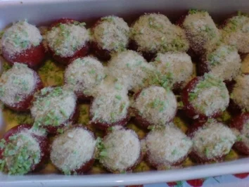 Spaghetti mit Käsesoße und Kräutertomaten - Rezept