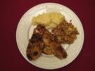Egli mit kerniger Kruste, Pilzen und Kartoffelpüree - Rezept