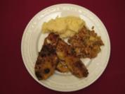 Egli mit kerniger Kruste, Pilzen und Kartoffelpüree - Rezept