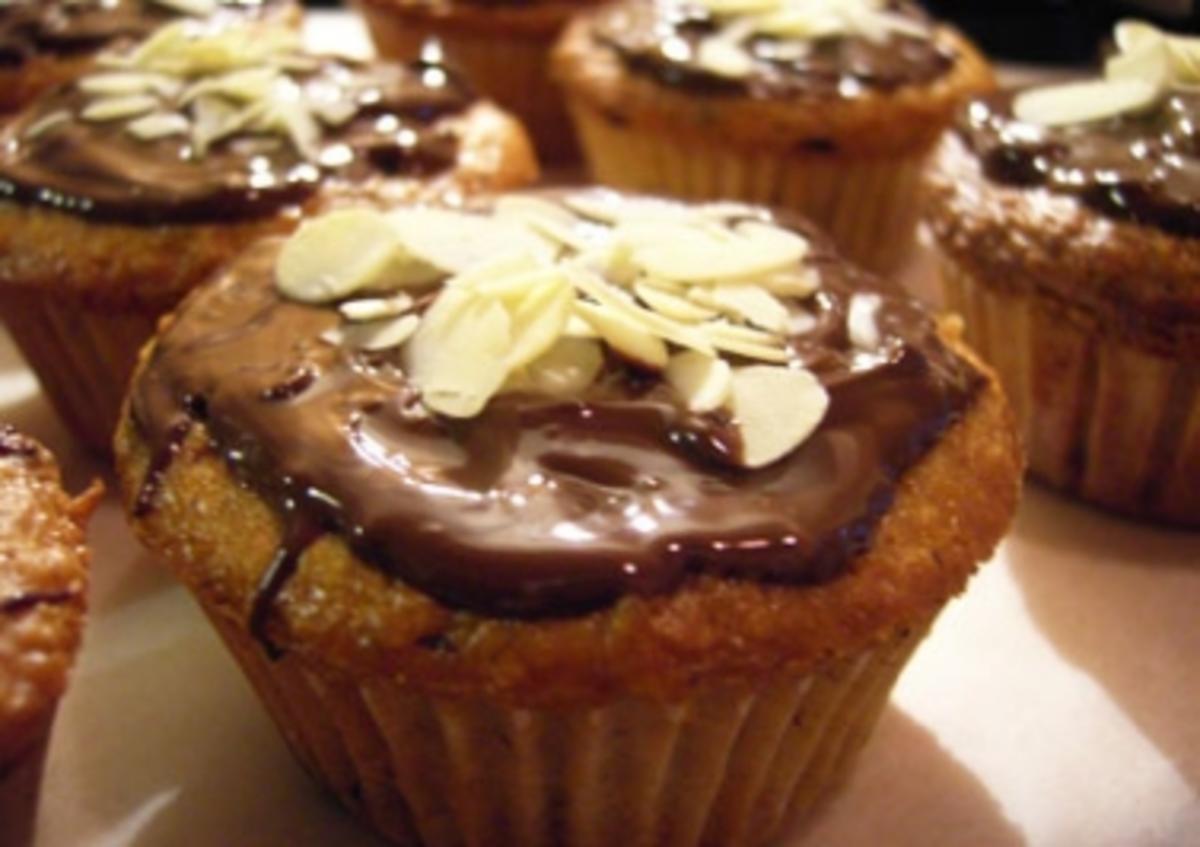 Muffins: Banane Schoko mit Nougatkern - Rezept