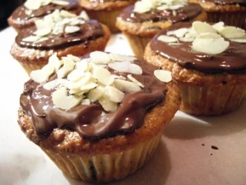 Muffins: Banane Schoko mit Nougatkern - Rezept