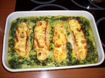 Lachs mit Kartoffelkruste - Rezept